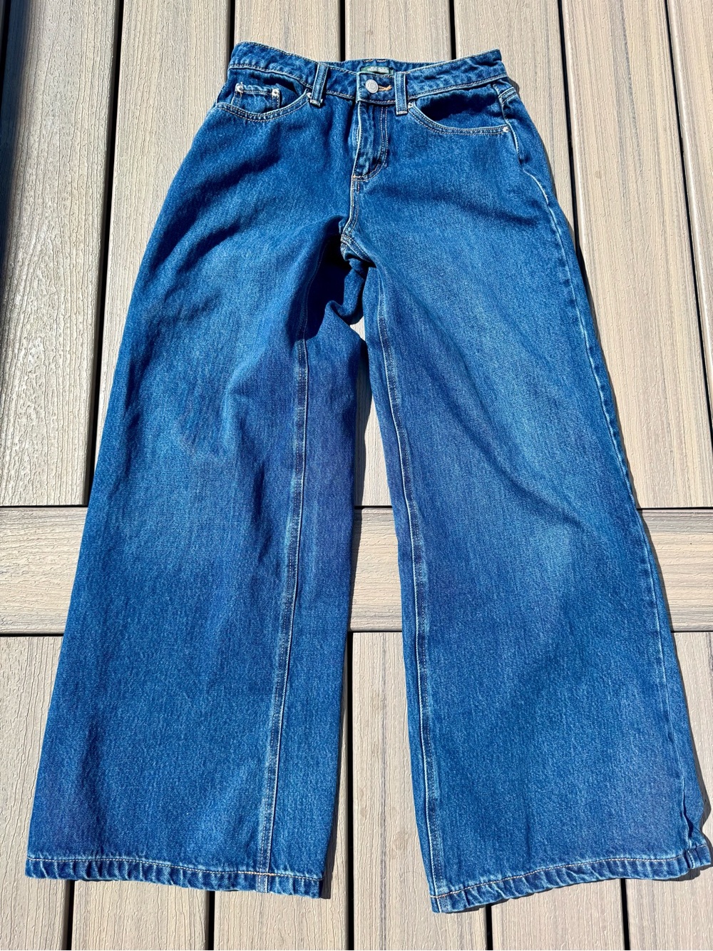 Wild Fable Women’s Relaxed Wide-Leg Blue Jeans